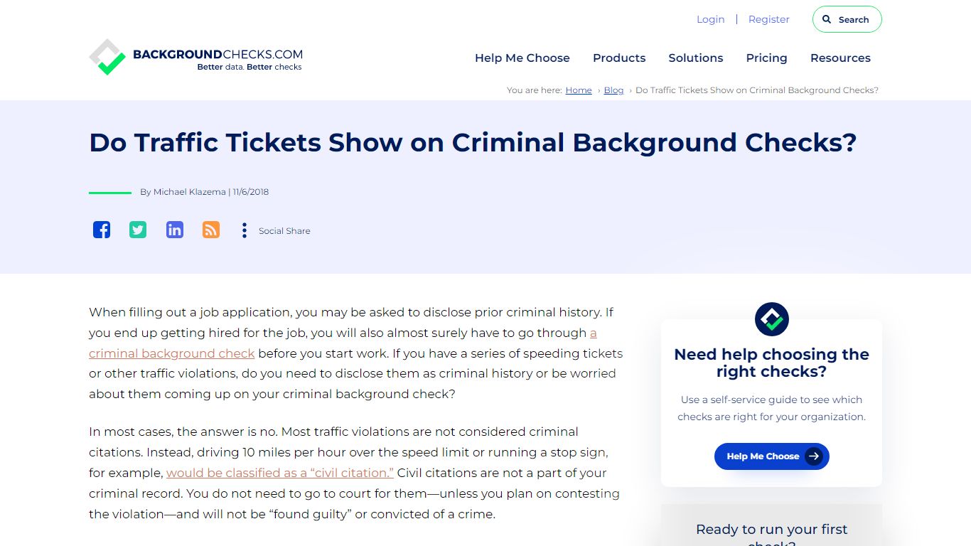 Do Traffic Tickets Show on Criminal Background Checks?